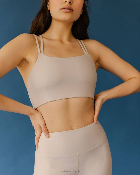 femmesP64N653 Alohas dos croisé - haut en éconyl beige