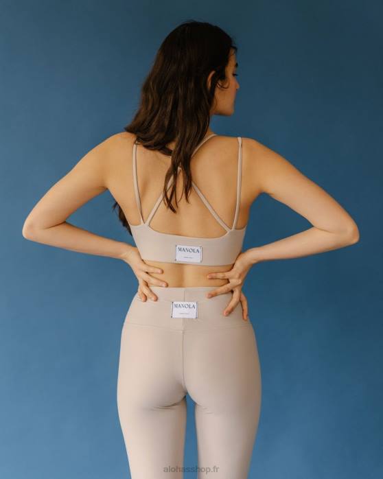femmesP64N653 Alohas dos croisé - haut en éconyl beige