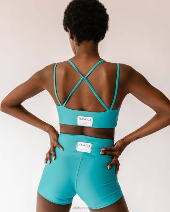 femmesP64N654 Alohas dos croisé - top econyl vert turquoise
