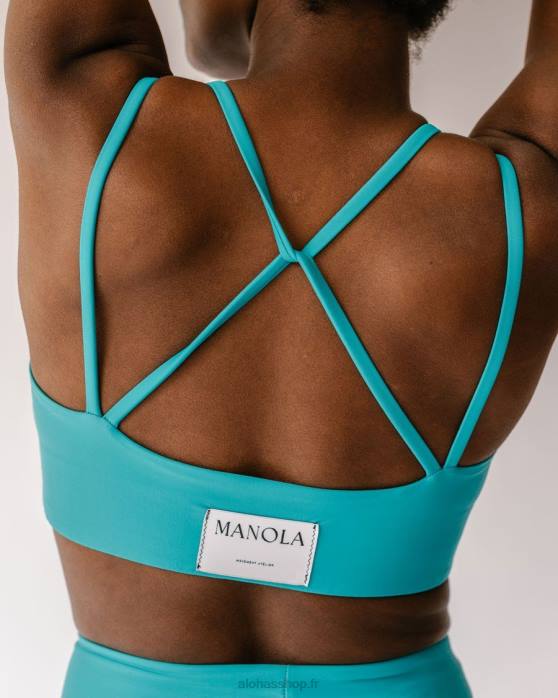 femmesP64N654 Alohas dos croisé - top econyl vert turquoise
