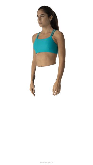 femmesP64N654 Alohas dos croisé - top econyl vert turquoise