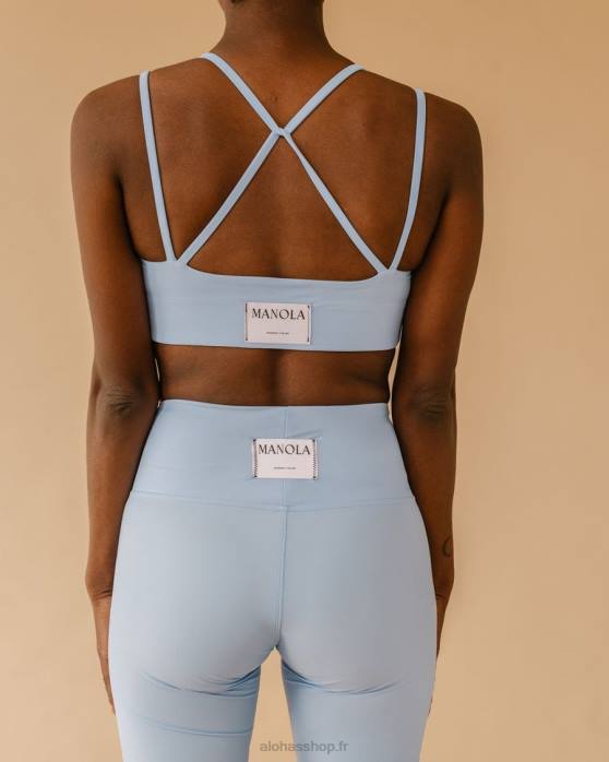 femmesP64N655 Alohas dos croisé - top dos croisé bleu