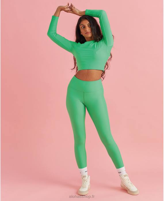 femmesP64N665 Alohas noyau - dessus vert émeraude