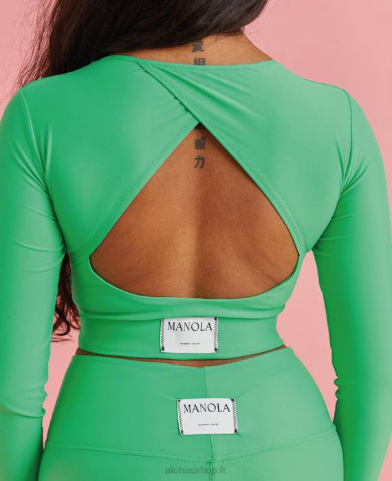 femmesP64N665 Alohas noyau - dessus vert émeraude