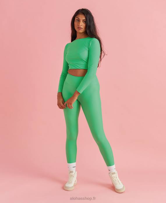 femmesP64N665 Alohas noyau - dessus vert émeraude