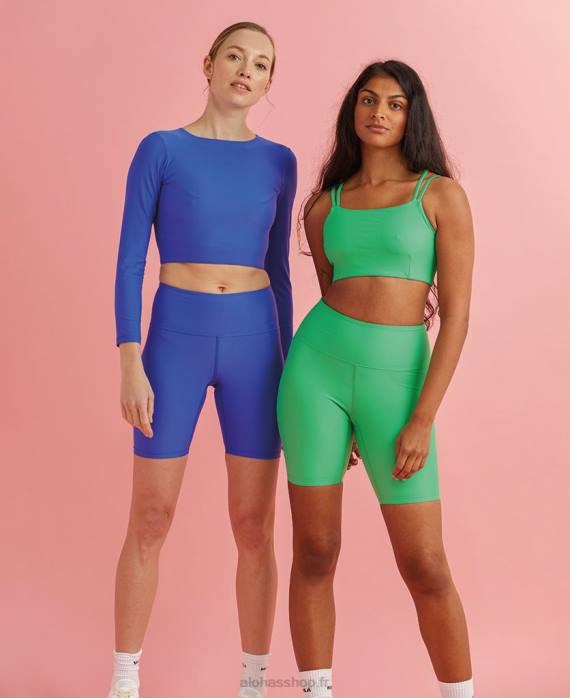 femmesP64N666 Alohas core - haut bleu à manches longues