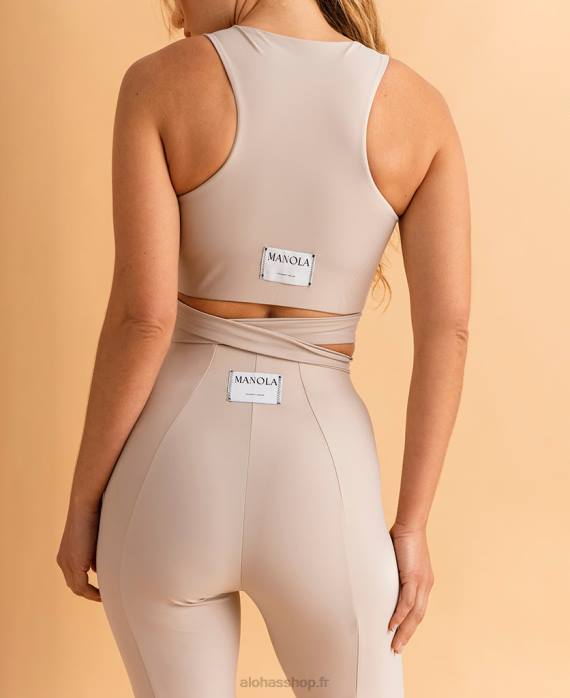 femmesP64N707 Alohas croix - haut blanc