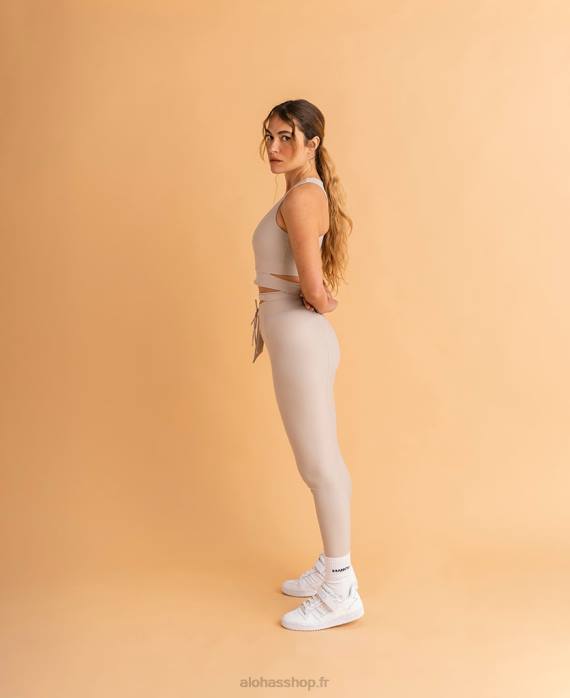 femmesP64N707 Alohas croix - haut blanc