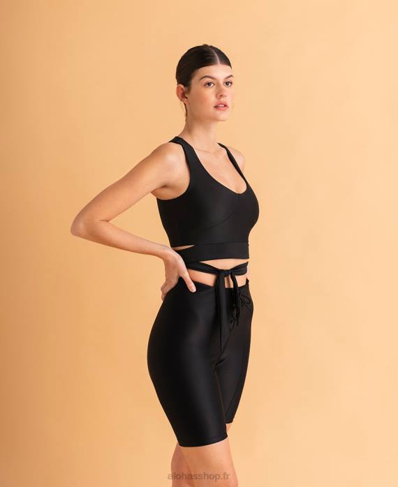 femmesP64N708 Alohas cross - haut croisé noir