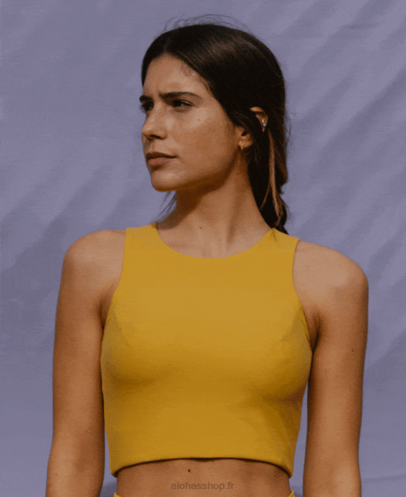 femmesP64N740 Alohas noyau - dessus jaune
