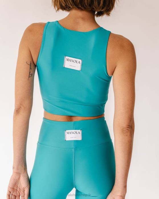 femmesP64N741 Alohas noyau - haut en éconyle vert turquoise