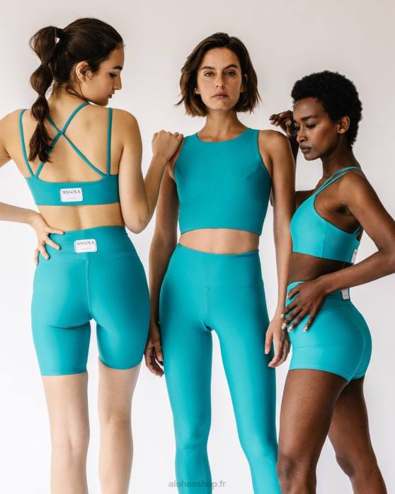 femmesP64N741 Alohas noyau - haut en éconyle vert turquoise