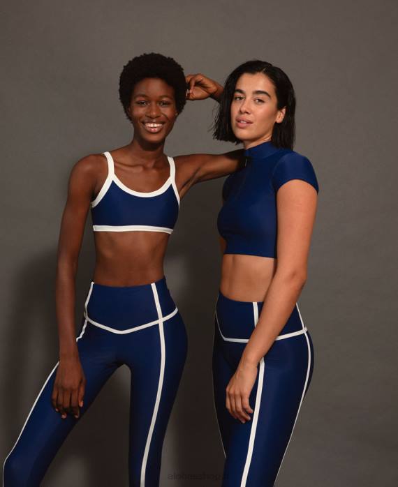 femmes bleu éclipse P64N986 Alohas top ribet - top de sport bleu