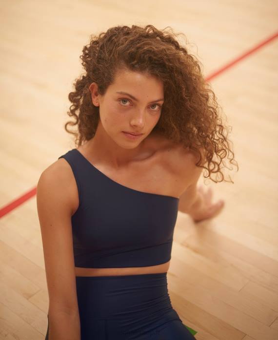 femmes bleu profond P64N944 Alohas épaule nue - débardeur bleu profond