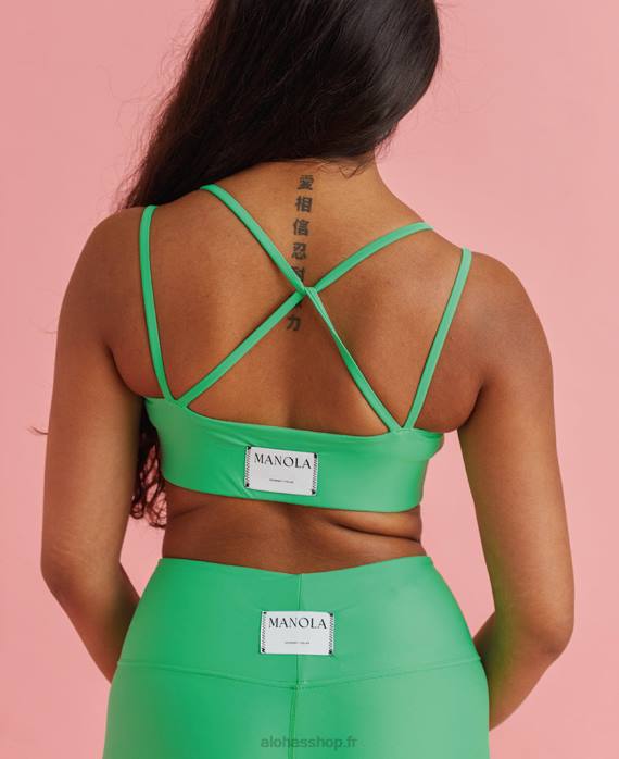 femmes émeraude P64N657 Alohas dos croisé - top econyl vert