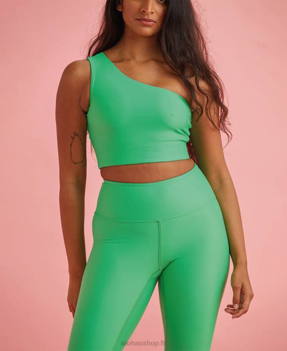 femmes émeraude P64N769 Alohas épaule nue - top econyl vert
