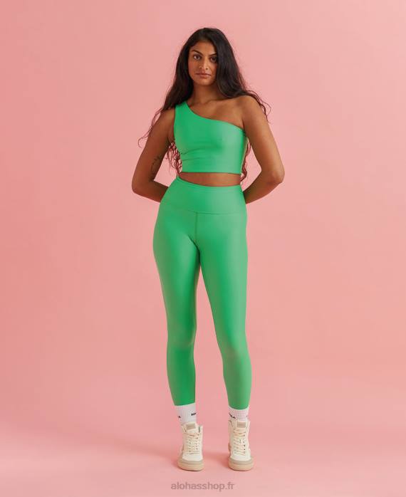 femmes émeraude P64N769 Alohas épaule nue - top econyl vert
