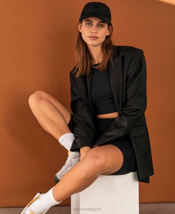 femmes noir P64N895 Alohas noyau - dessus en éconyle noir