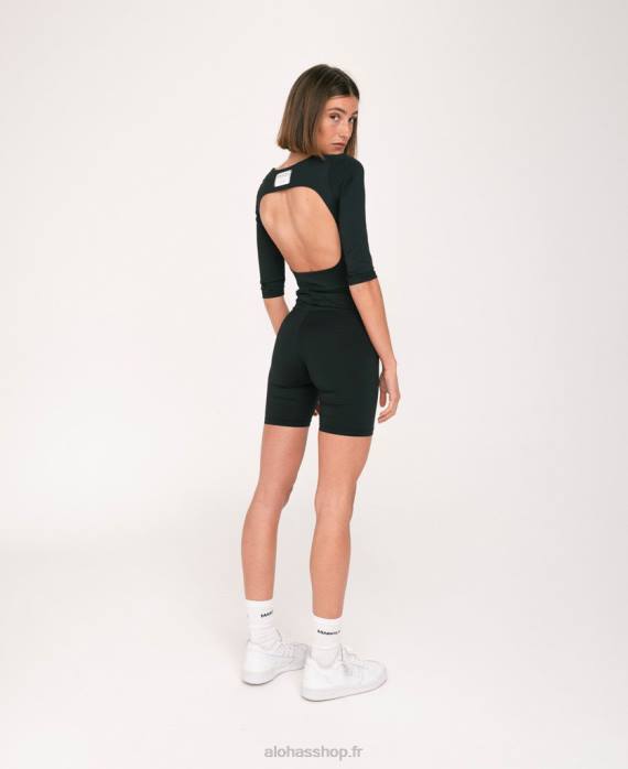 femmes noir P64N977 Alohas body dos ouvert - body econyl noir