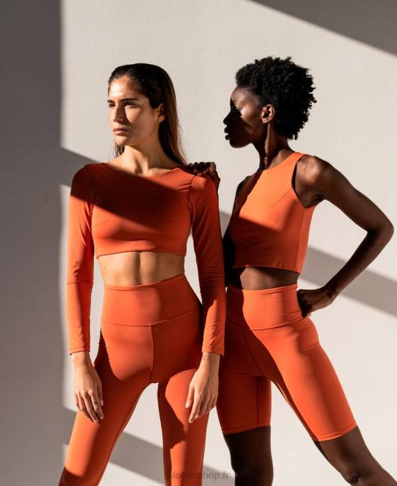 femmes riad P64N896 Alohas core - crop top riad orange