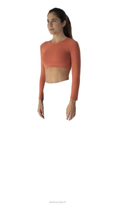 femmes riad P64N896 Alohas core - crop top riad orange