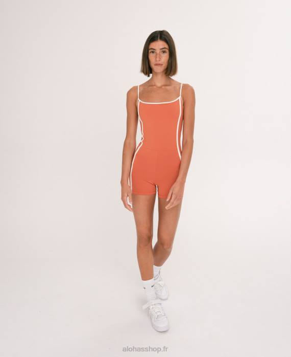 femmes riad P64N976 Alohas body athlétique poitrine - body econyl rouge