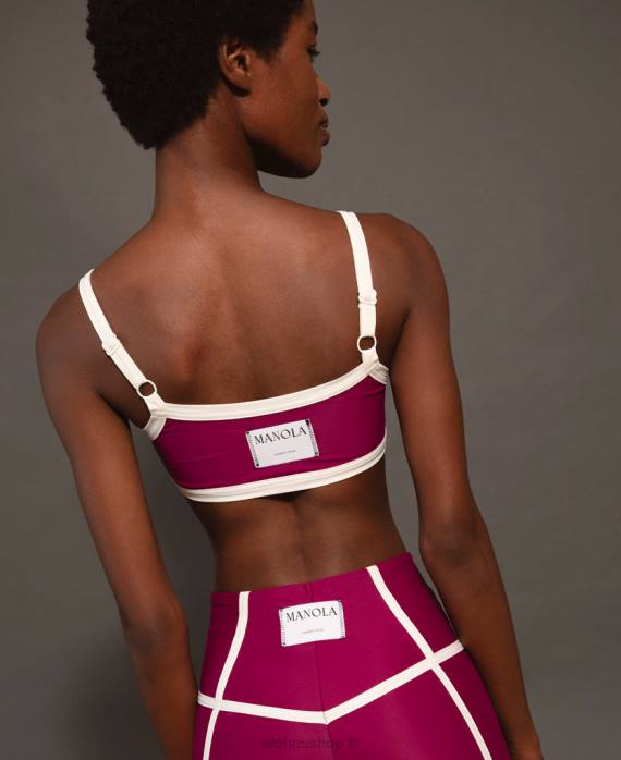 femmes vin P64N987 Alohas top ribet - top sport violet