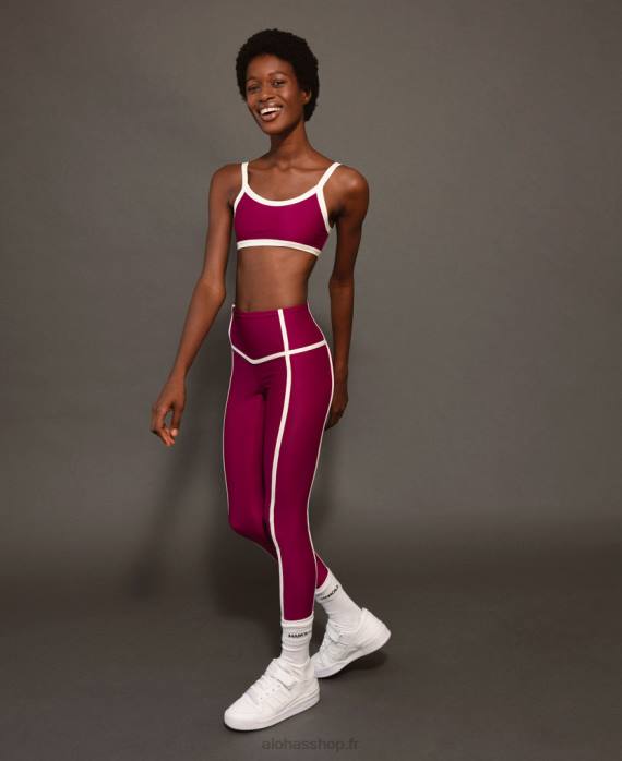 femmes vin P64N987 Alohas top ribet - top sport violet