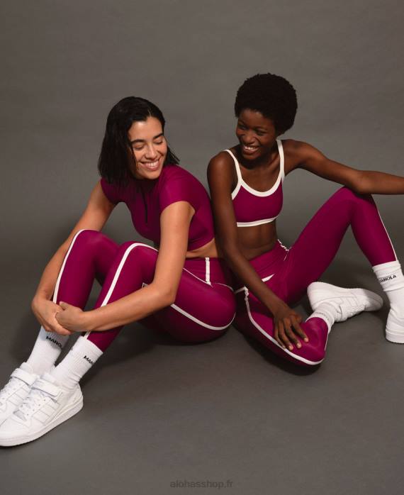 femmes vin P64N987 Alohas top ribet - top sport violet