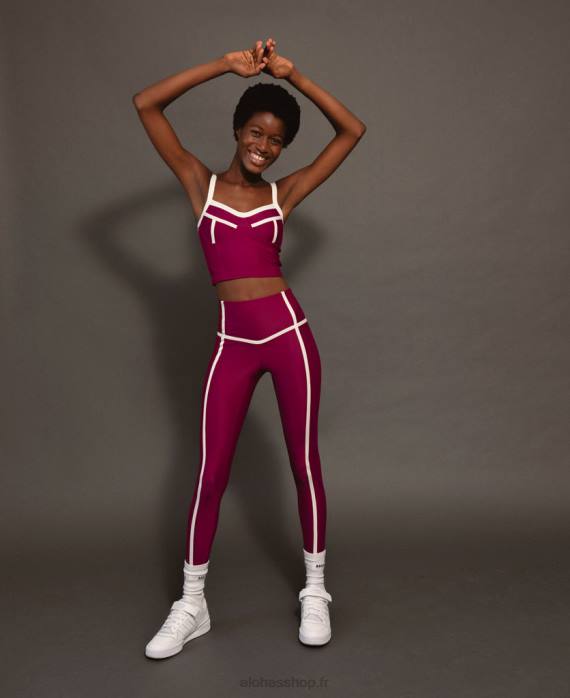 femmes vin de bourgogne P64N780 Alohas arrow rib - soutien-gorge de sport violet