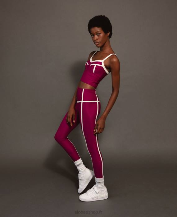 femmes vin de bourgogne P64N780 Alohas arrow rib - soutien-gorge de sport violet