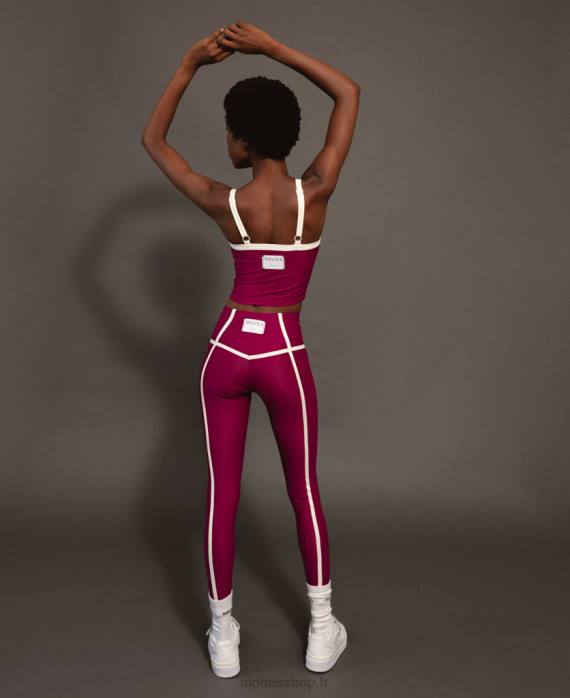 femmes vin de bourgogne P64N780 Alohas arrow rib - soutien-gorge de sport violet
