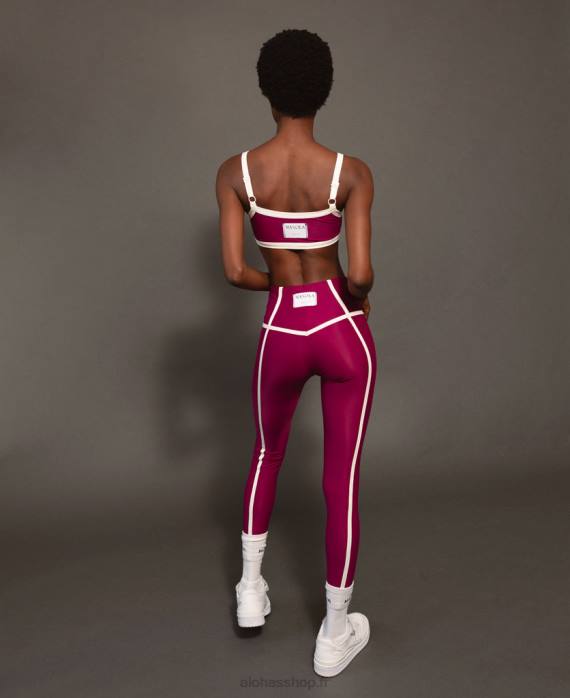 femmes vin P64N607 Alohas ribet - legging de sport violet