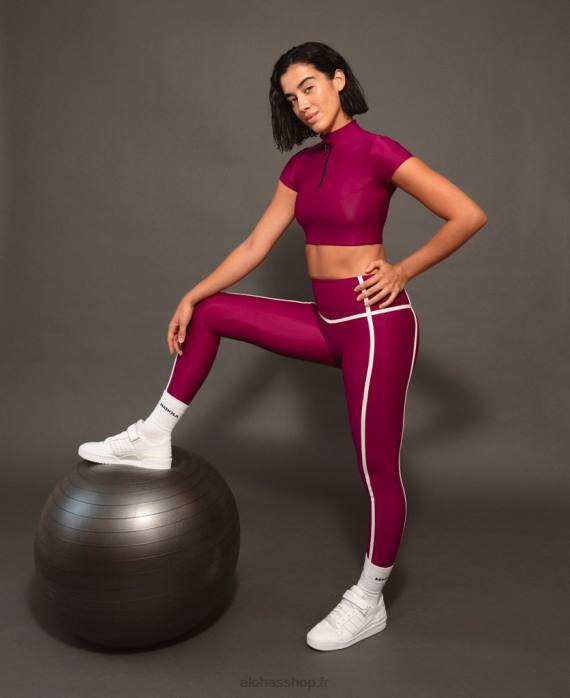 femmes vin P64N607 Alohas ribet - legging de sport violet
