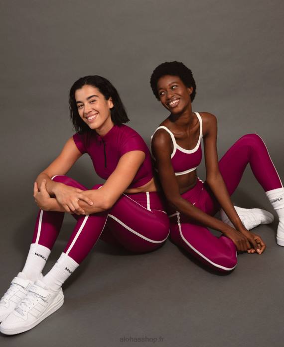 femmes vin P64N607 Alohas ribet - legging de sport violet