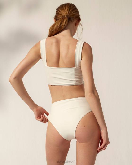 femmes Ivoire P64N841 Alohas le pentagone - bas de maillot de bain nylon recyclé blanc