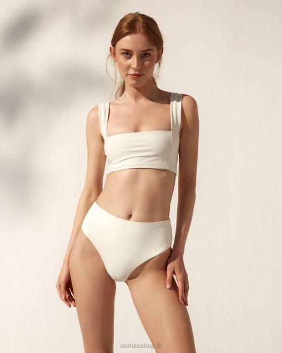 femmes Ivoire P64N841 Alohas le pentagone - bas de maillot de bain nylon recyclé blanc