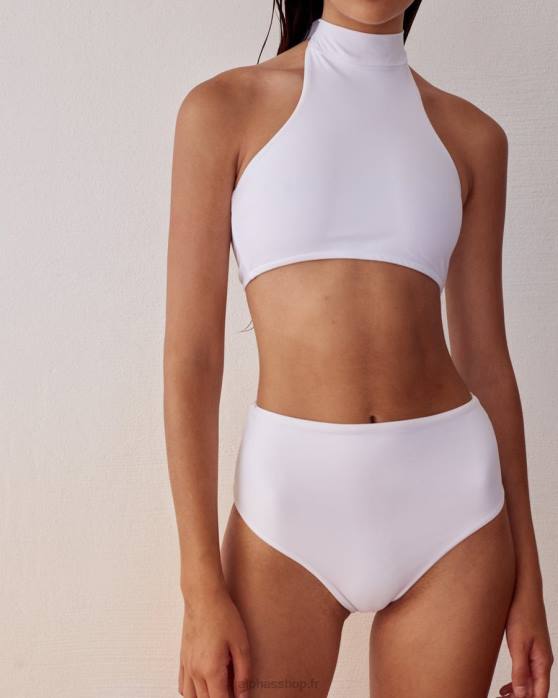 femmes avorio P64N936 Alohas le haut - bas de bikini en éconyl blanc
