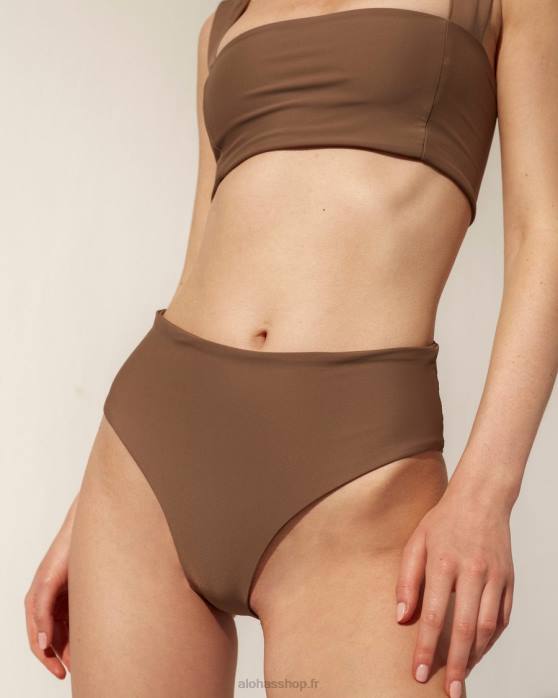 femmes brun muscade P64N839 Alohas le pentagone - bas de maillot de bain nylon recyclé marron