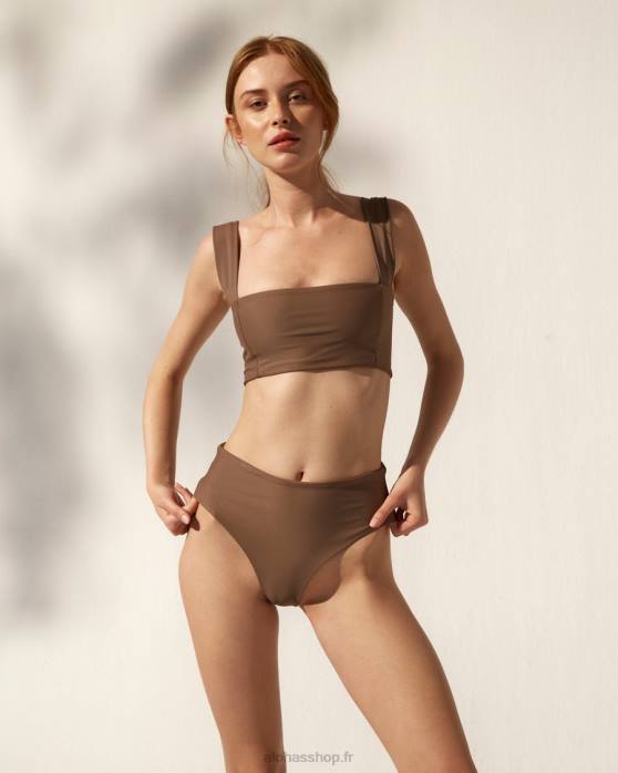 femmes brun muscade P64N839 Alohas le pentagone - bas de maillot de bain nylon recyclé marron