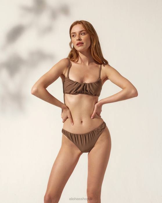 femmes brun muscade P64N955 Alohas the curve - bikini en nylon recyclé marron