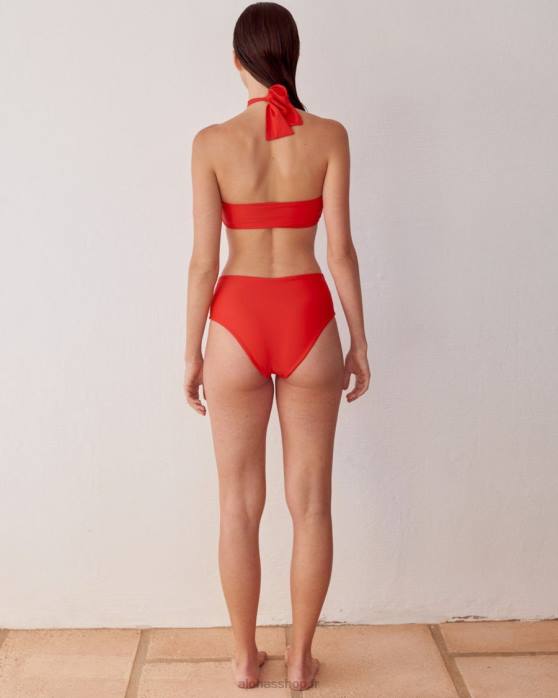 femmes rouge P64N932 Alohas le haut - haut de maillot de bain en éconyl rouge