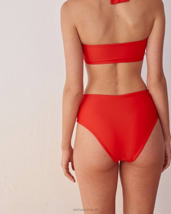 femmes rouge P64N932 Alohas le haut - haut de maillot de bain en éconyl rouge