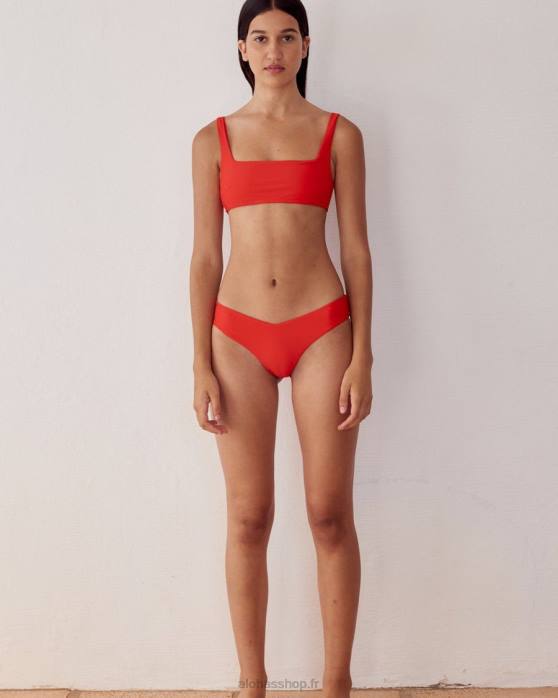 femmes rouge P64N938 Alohas sporty spice - haut de bikini en éconyl rouge