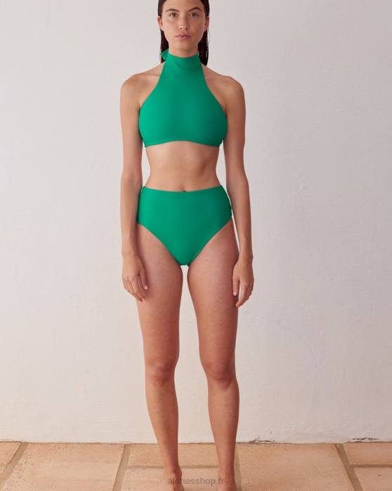 femmes vert P64N935 Alohas le haut - bas de bikini en éconyl vert