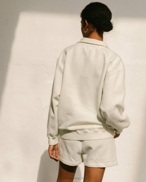 femmes Ivoire P64N915 Alohas macchiato - haut en coton blanc