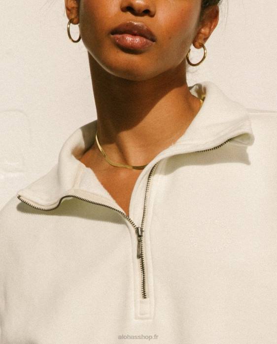 femmes Ivoire P64N915 Alohas macchiato - haut en coton blanc