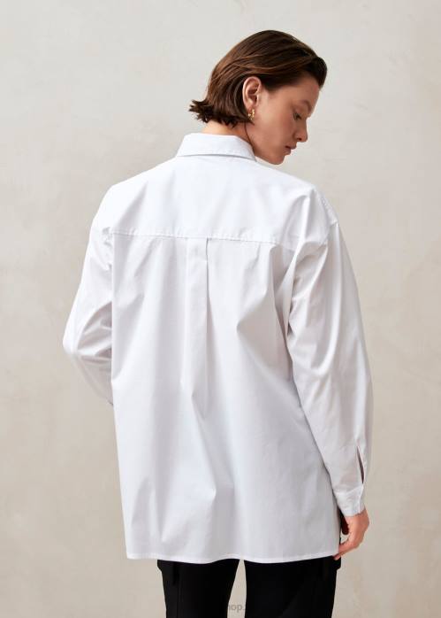 femmes blanc P64N626 Alohas domenica - chemise en coton blanc