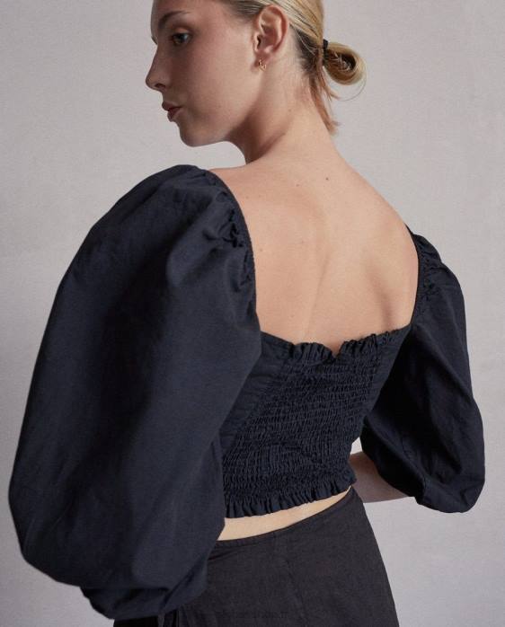 femmes noir P64N855 Alohas artiste - haut en coton noir