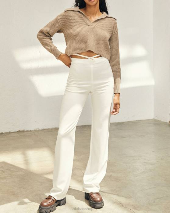 femmes Ivoire P64N679 Alohas verve - pantalon blanc